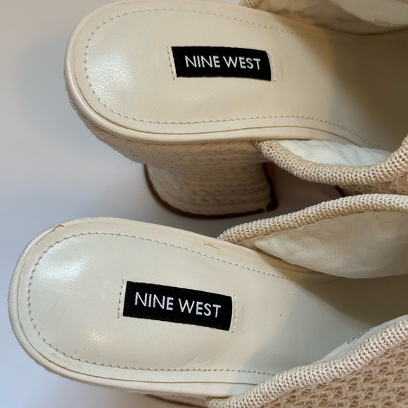 Nine West Off White Fefee Platform Slide Sandals - Picture 8 of 9
